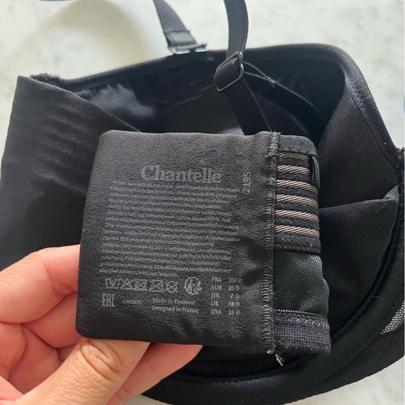 Chantelle Black Underwire Convertible Bra 38 D - Picture 2 of 5